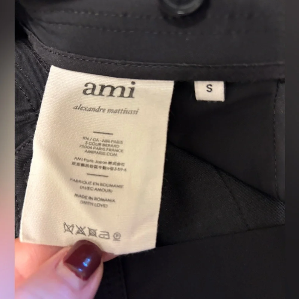Ami Paris Technical Jogger Pants Black Small  Cuff Carrot Trouser Unisex